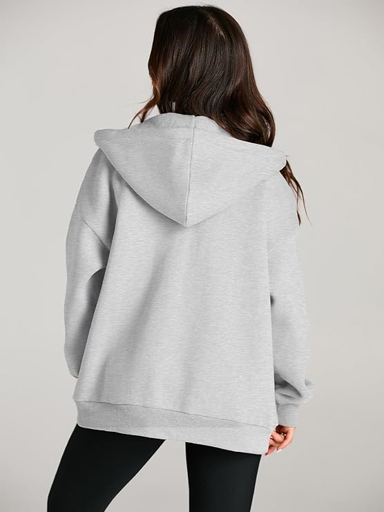 Oversized Drawstring Hoodie Jacket