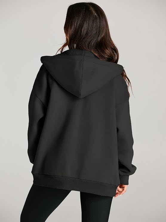 Oversized Drawstring Hoodie Jacket